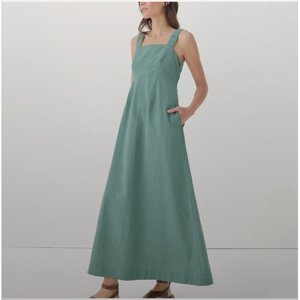Pact Organic Cotton Linen Blend Maxi Sundress Seafoam Green XXL NWT - Picture 1 of 5